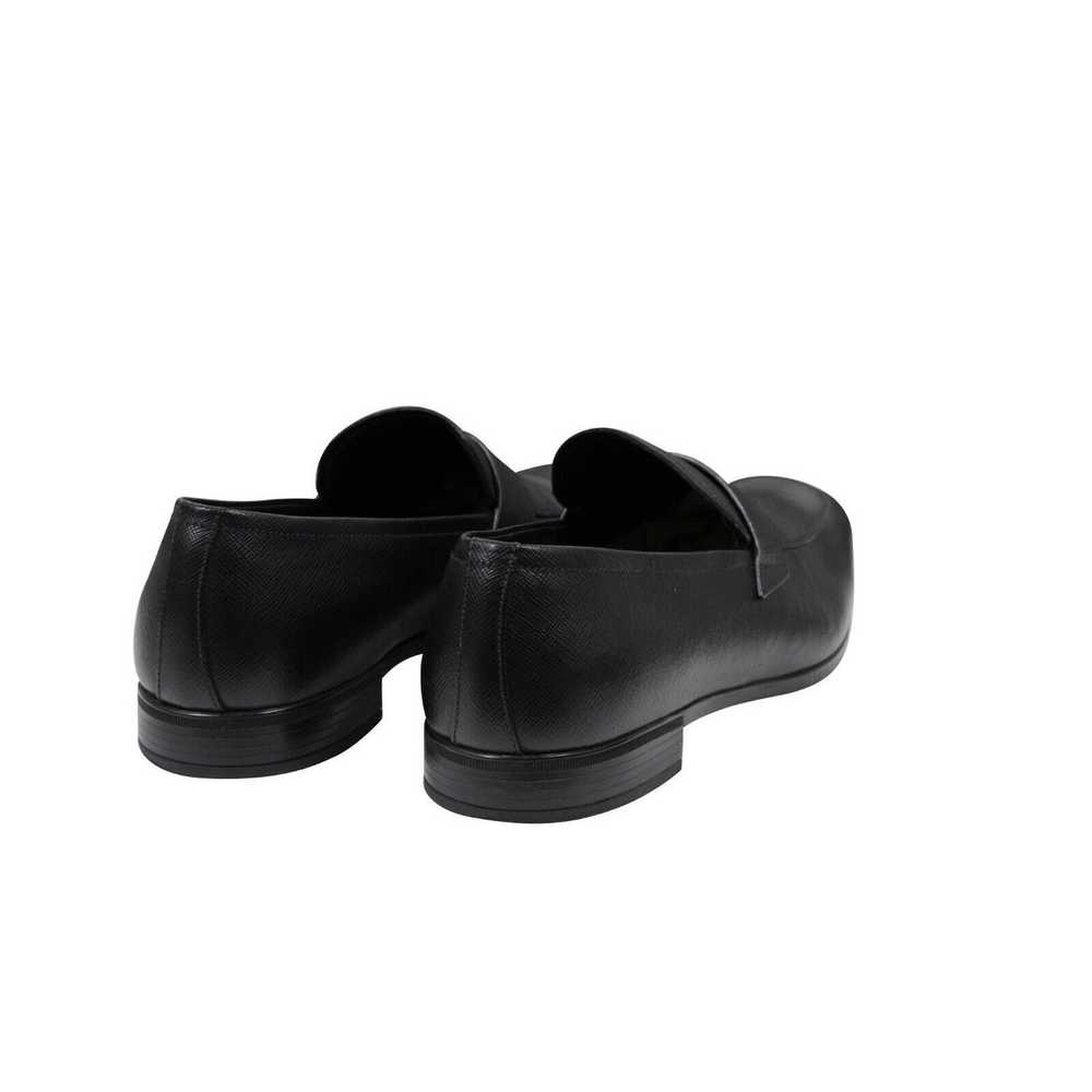 Prada Black Saffiano Leather Penny Loafers - image 7