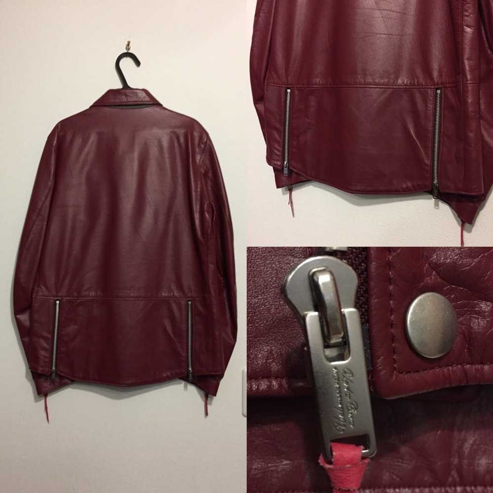 Undercover 13SS Burgundy Leather Rider - image 3