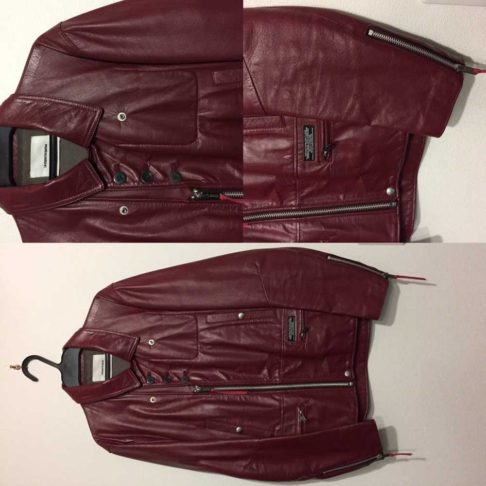 Undercover 13SS Burgundy Leather Rider - image 4