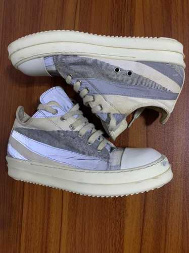 RICK OWENS DRKSHDW ABSTRACT RAMONES LOW WITH CLEAR SOLE. (40