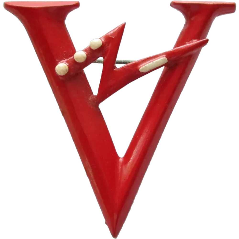 WWII Victory Pin V for Victory Sweetheart Jewelry… - image 1