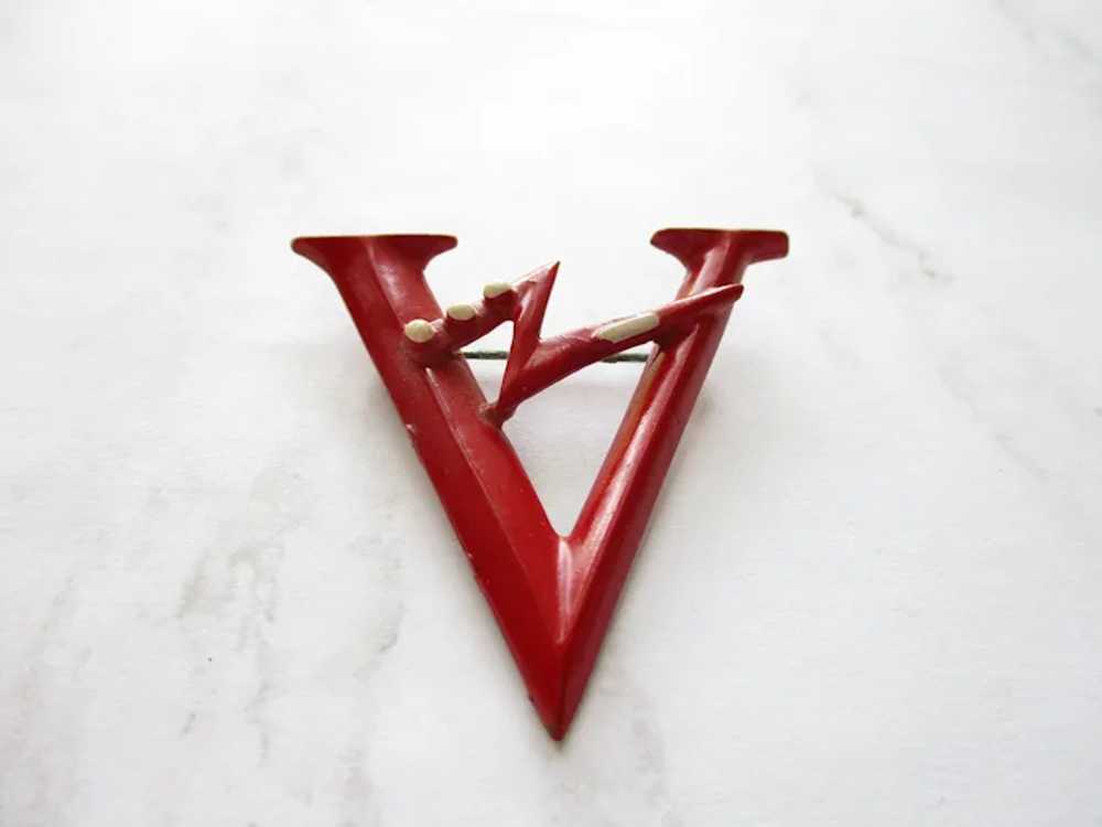 WWII Victory Pin V for Victory Sweetheart Jewelry… - image 2