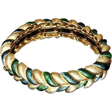 Boucher Metallic Enamel Stretch Bracelet – Emerald