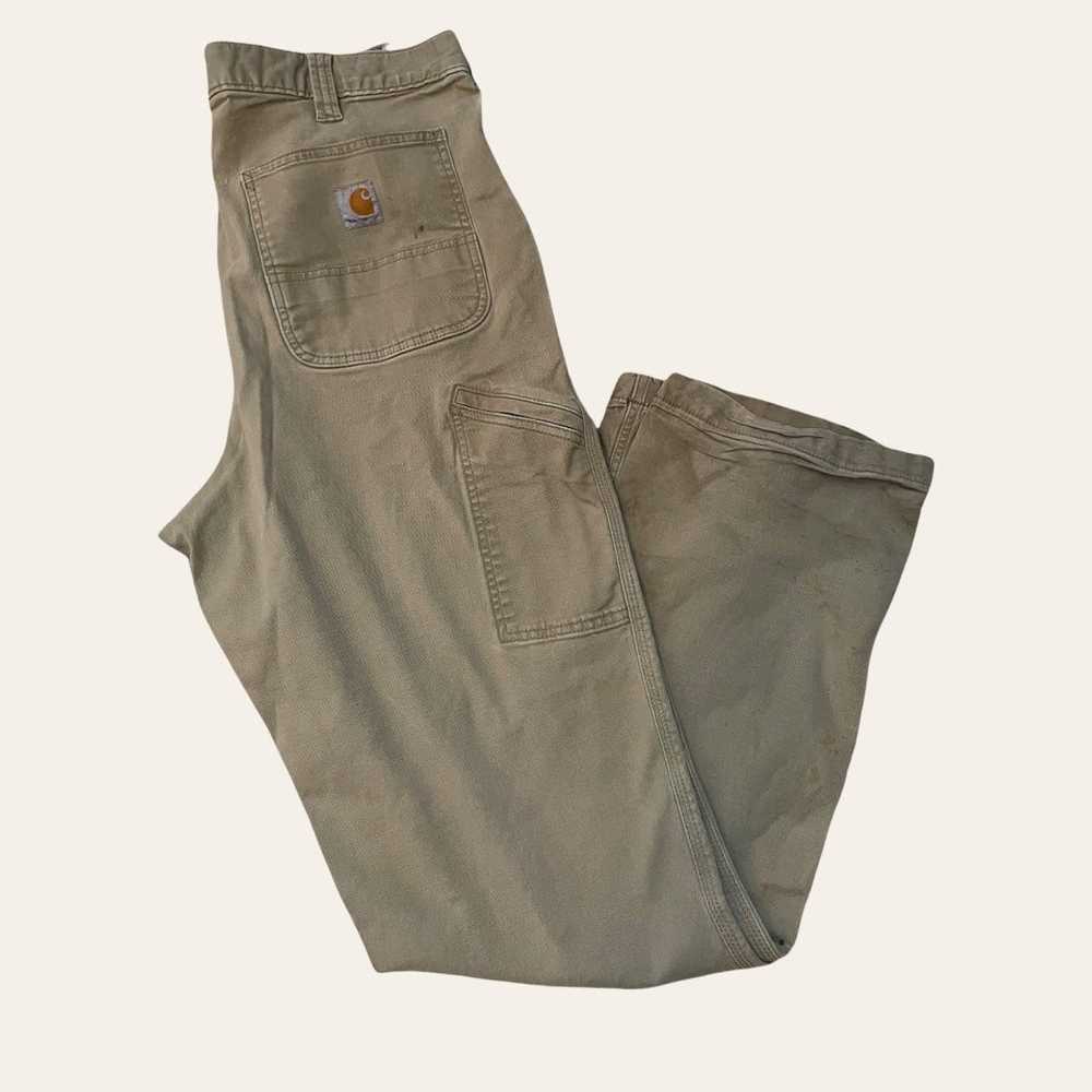 Carhartt × Vintage Carhartt Mens Cargo Pants Khak… - image 1