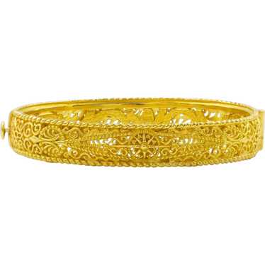 Estate 18K Gold Bangle Bracelet by Cynthia Bach - image 1