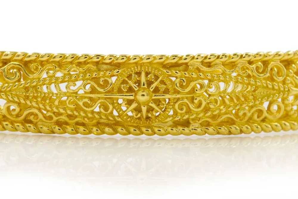 Estate 18K Gold Bangle Bracelet by Cynthia Bach - image 3