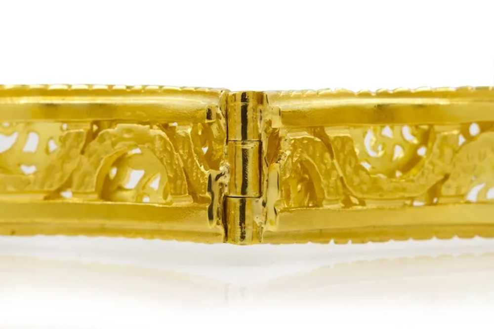 Estate 18K Gold Bangle Bracelet by Cynthia Bach - image 8