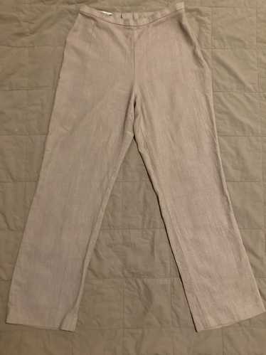 Escada Pants Size 38 US 8 Black One White Stripe New Wool Side