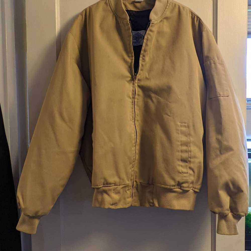 Alpine Division Vintage Mens Khaki Bomber Jacket - image 1