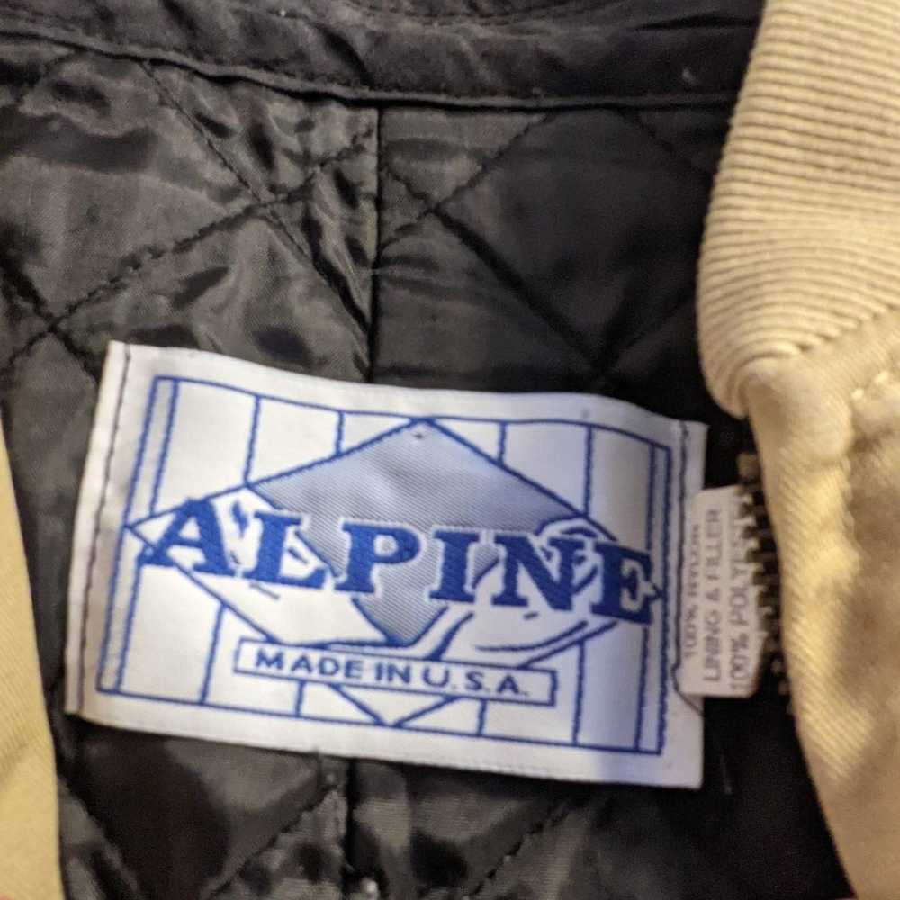 Alpine Division Vintage Mens Khaki Bomber Jacket - image 2