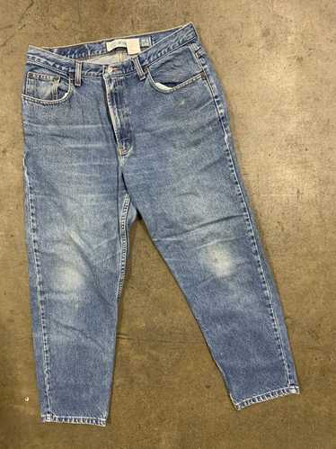 GAP - Slim Straight Rinse Denim Selvedge Blue Jeans, Mens 33 x 28 - MUST  SEE!