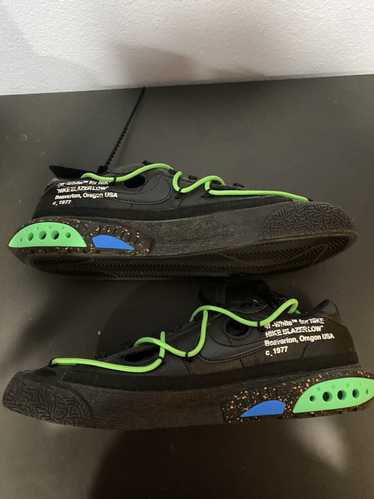 Nike x Off-White™️ Blazer Low in ow black green fluo