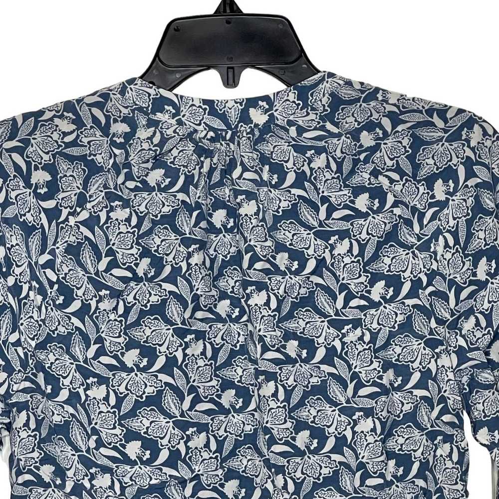 Boden Boden Shirt 2 Button Up Blue White Floral V… - image 7