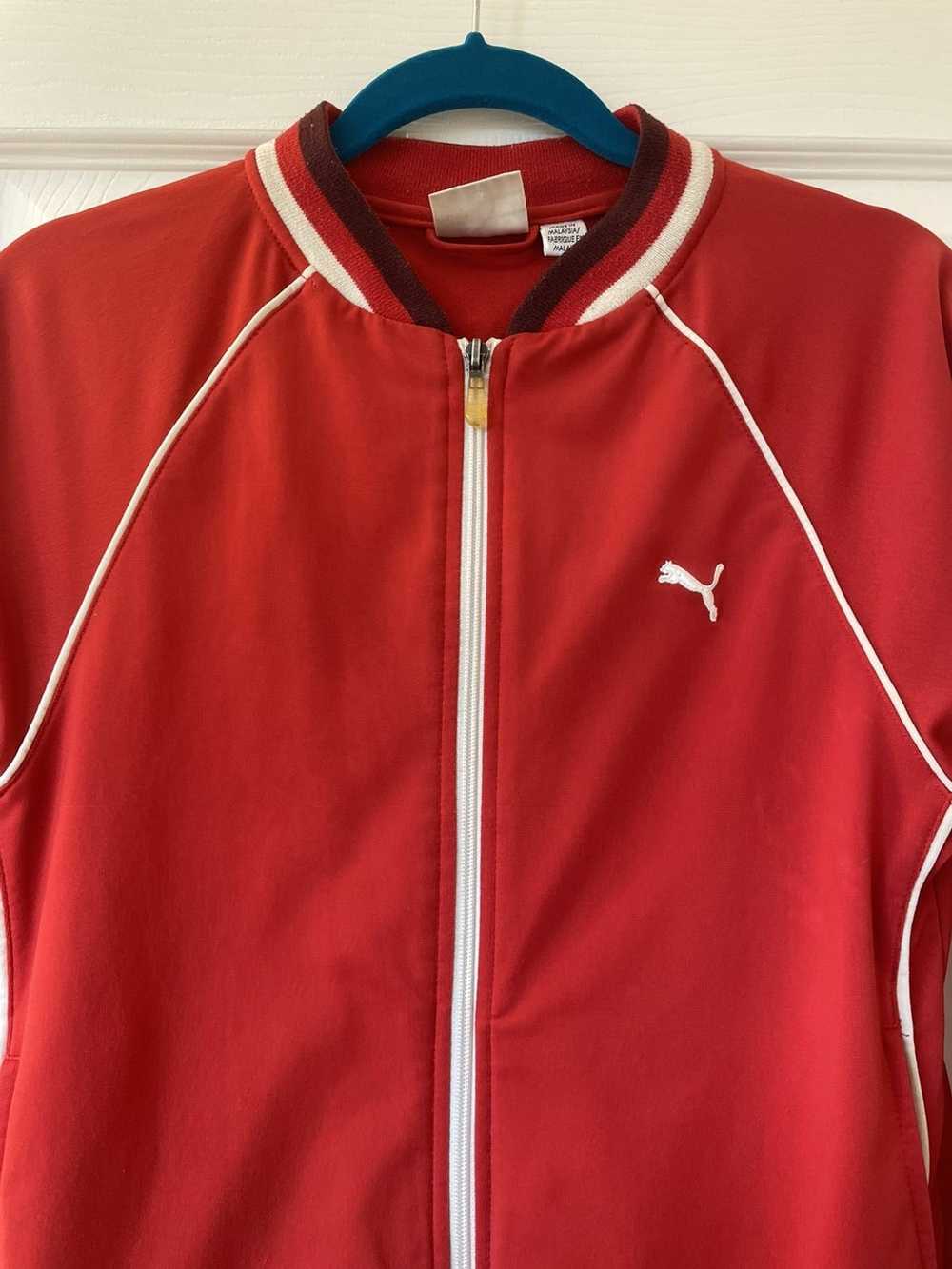 Puma × Vintage Puma Red Track Jacket Zip-up Vinta… - image 2