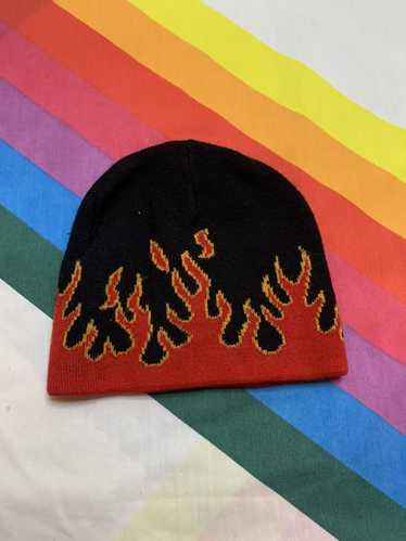Vintage Vintage flames skull cap