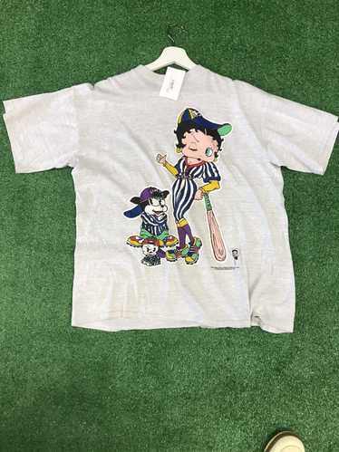 Streetwear × Vintage 94 Betty BOOP baseball tee s… - image 1