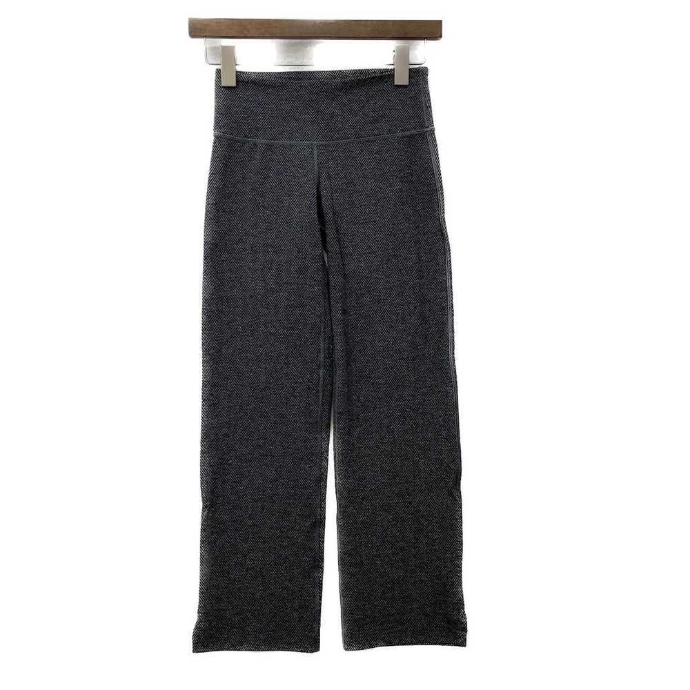 Lululemon Lululemon Herringbone Pattern Crop Gray Pan… - Gem