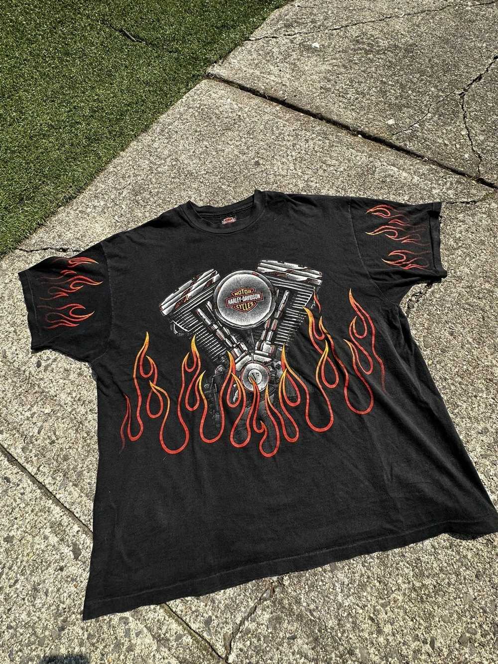 Mens harley davidson flaming - Gem