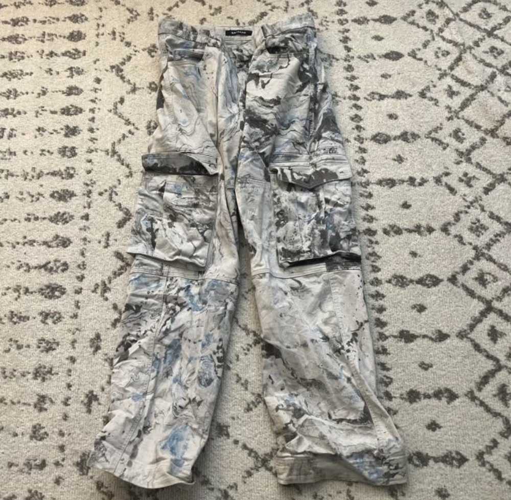 Nahmias Nahmias white marble cargo pants - image 1