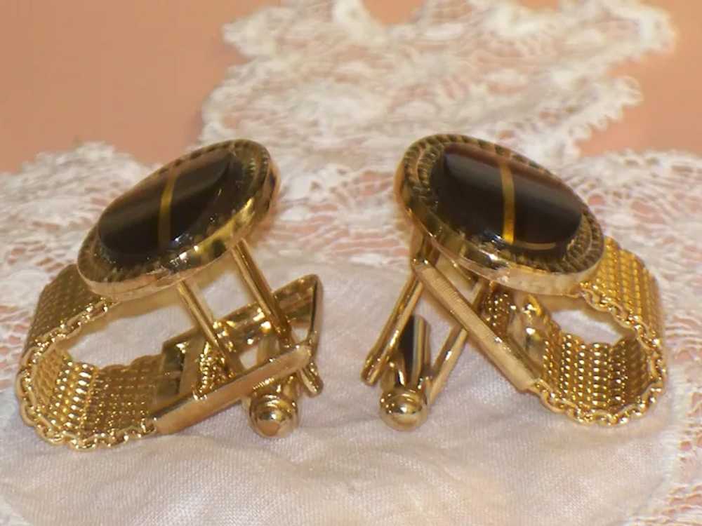 Vintage HICKOK Wrap Around Cufflinks & Tie Pin Se… - image 4