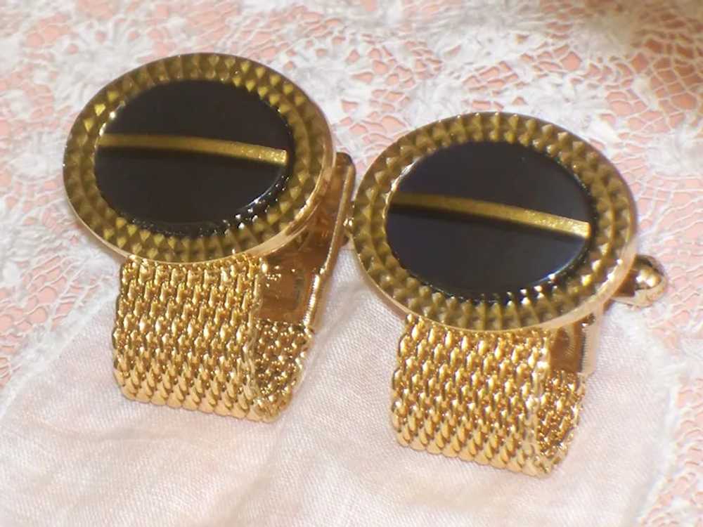 Vintage HICKOK Wrap Around Cufflinks & Tie Pin Se… - image 9