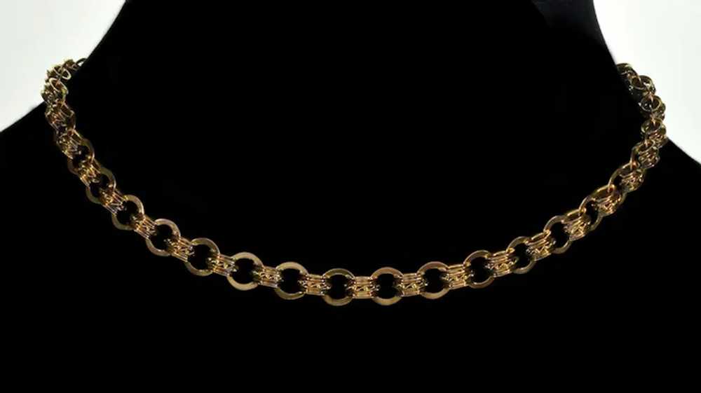 Antique Victorian 10K Gold Fancy Link Chain Neckl… - image 4