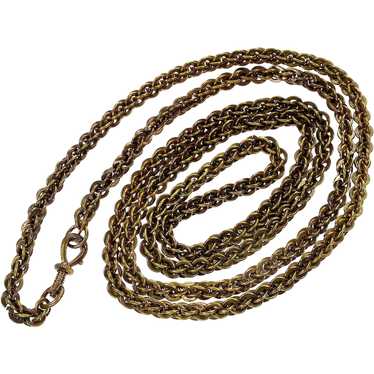 Antique Georgian Brass Guard Chain Necklace C.1800