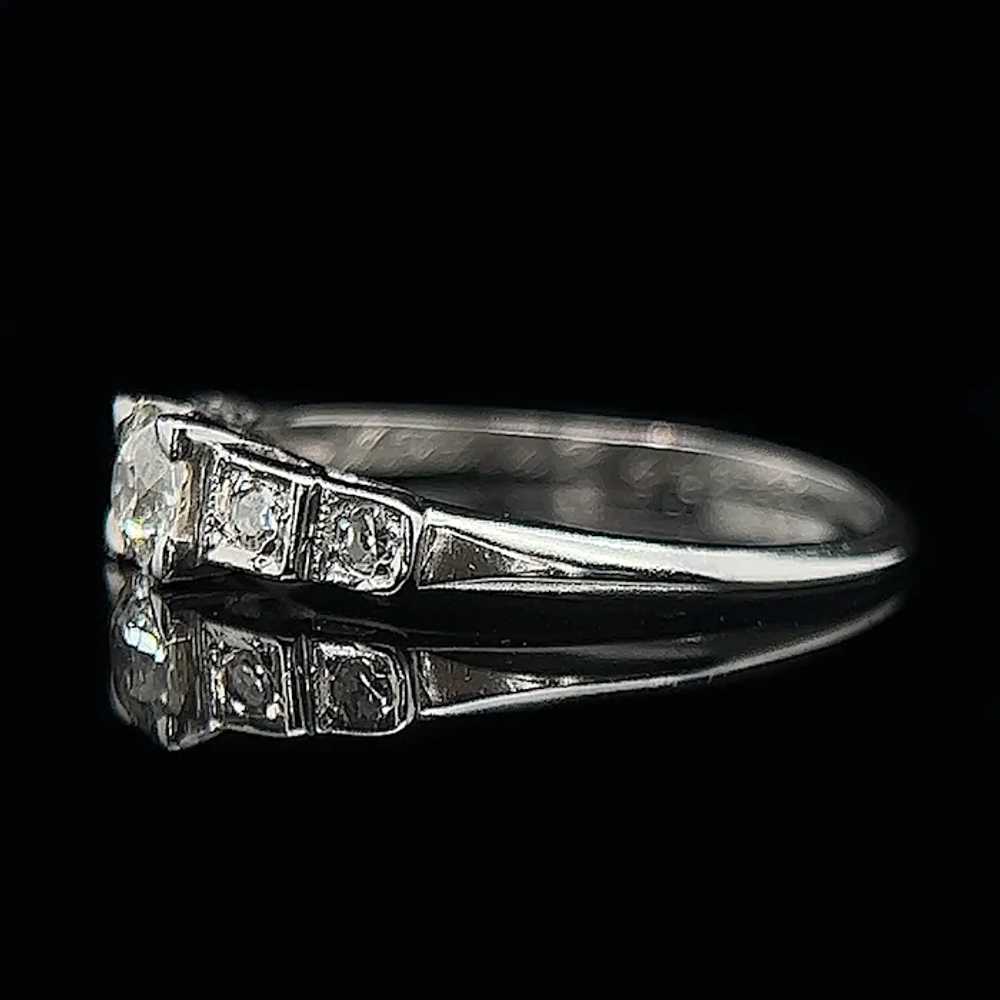 Art Deco .37ct. Diamond & Platinum Antique Engage… - image 3