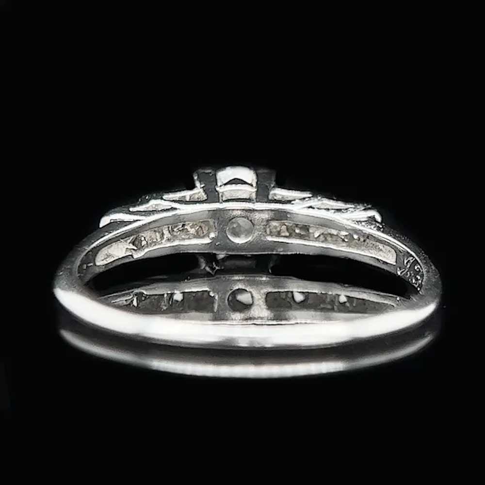 Art Deco .37ct. Diamond & Platinum Antique Engage… - image 4