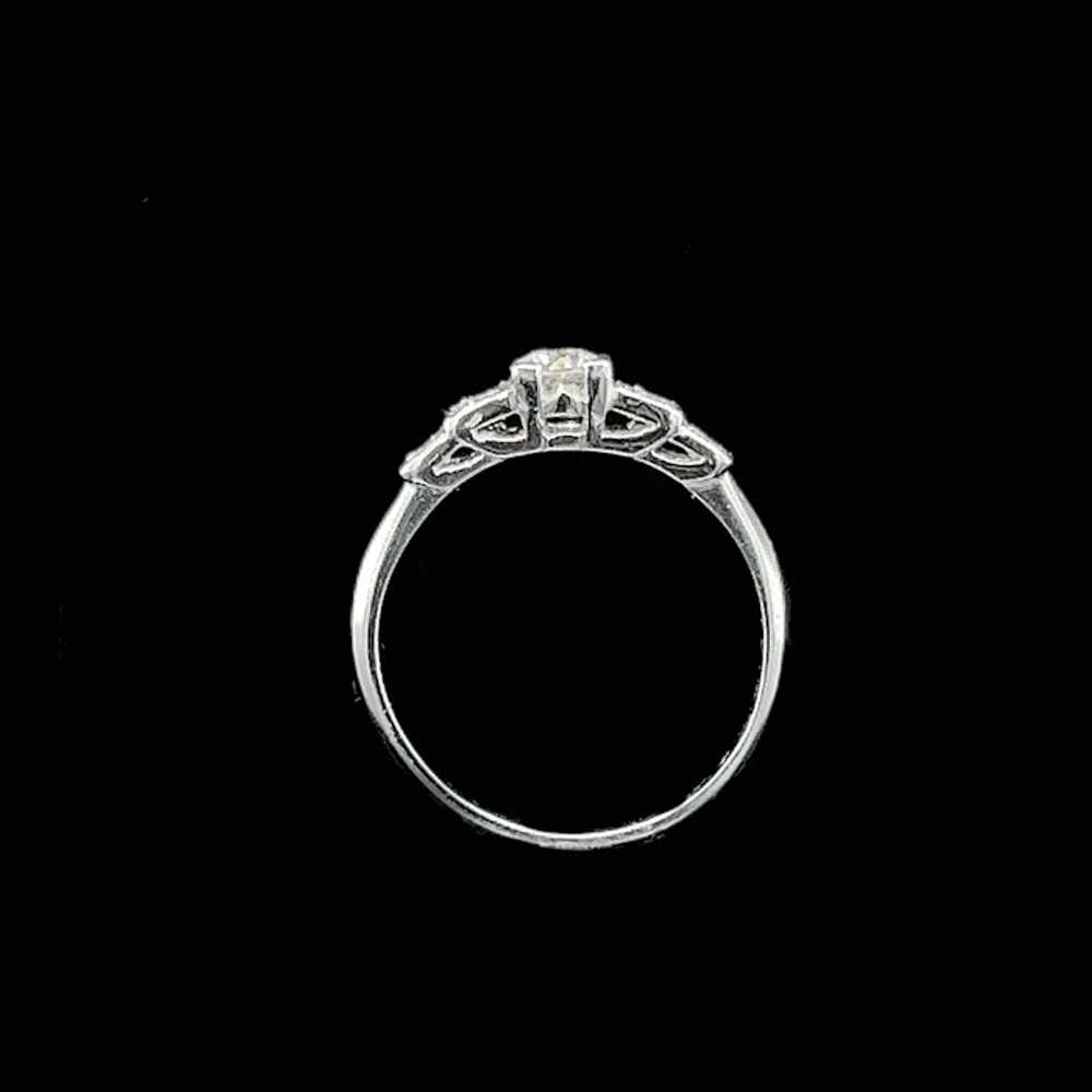 Art Deco .37ct. Diamond & Platinum Antique Engage… - image 5