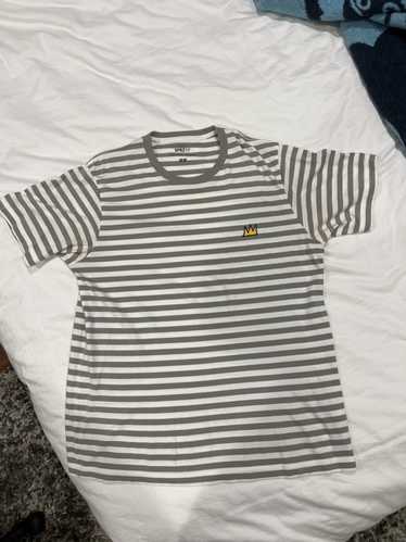 Uniqlo Uniqlo striped white and grey tee