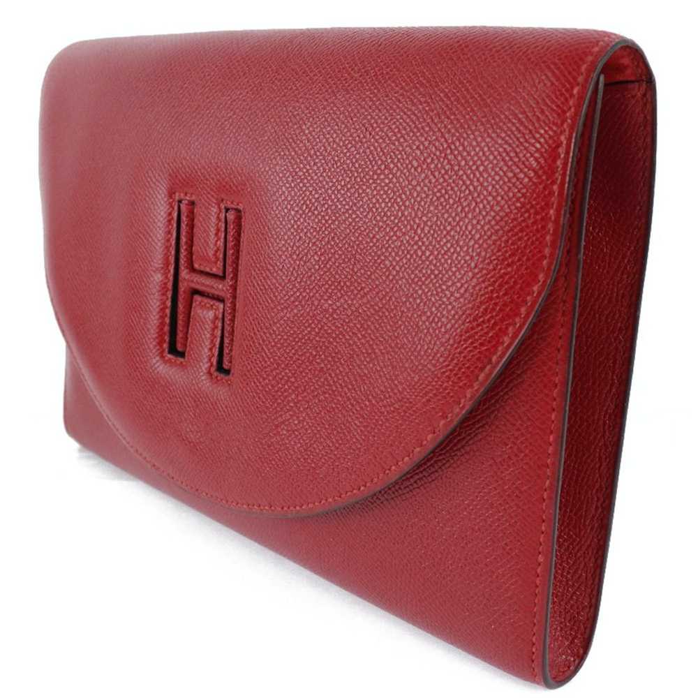 Hermes Hermes H Logo Vintage Vo Epsom Rouge Vif R… - image 2