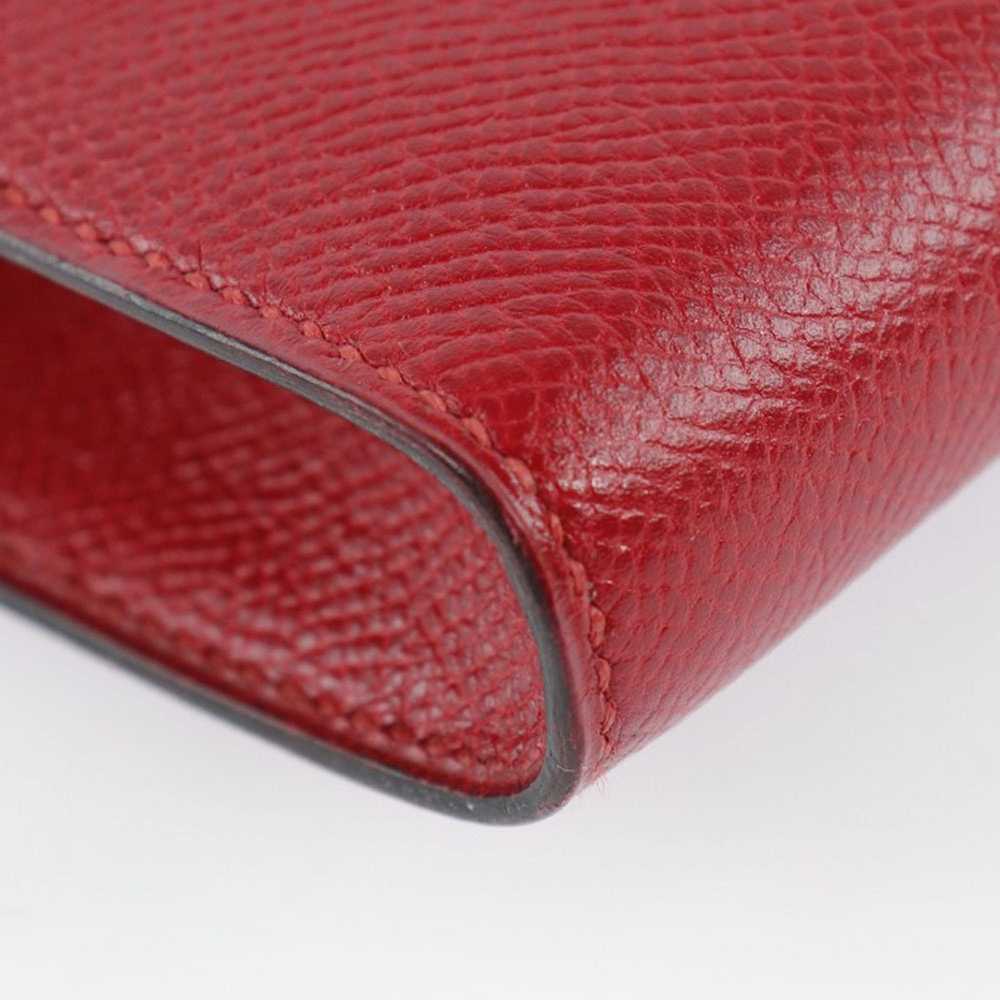 Hermes Hermes H Logo Vintage Vo Epsom Rouge Vif R… - image 4