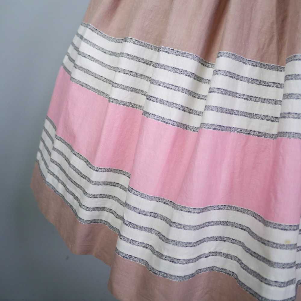 HOLYROOD 50s CHOCOLATE BROWN AND PINK STRIPE FULL… - image 8