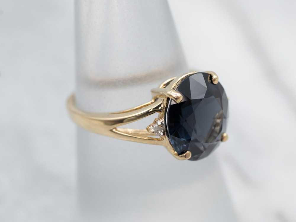 Spinel Diamond and Gold Ring - image 3