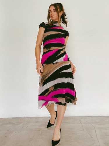 2001 Gianni Versace Couture Printed Silk Chiffon D