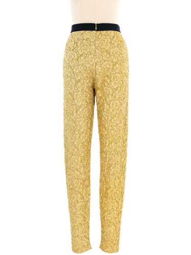 Versace Istante Metallic Gold Lace Pant