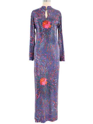 Malcolm Starr Floral Sequined Dress