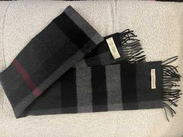 Burberry Burberry Check Cashmere Scarf in Charcoal - image 1