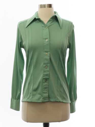 1970's Sears Mates Womens Solid Disco Shirt - image 1