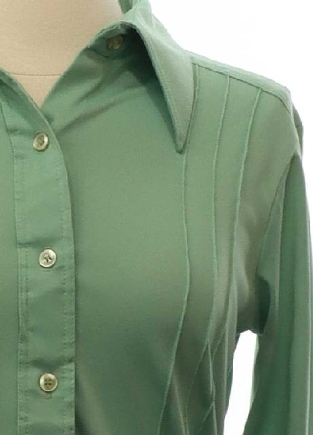 1970's Sears Mates Womens Solid Disco Shirt - image 2