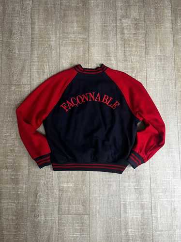 Faconnable × Vintage Faconnable Navy Red Wool Bom… - image 1