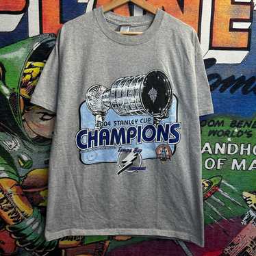 47 Tampa Bay Lightning 2021 Stanley Cup Champions Blue T Shirt Men's Size XL