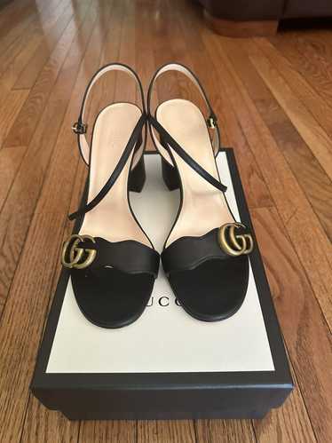 Gucci Gucci leather mid heel sandal