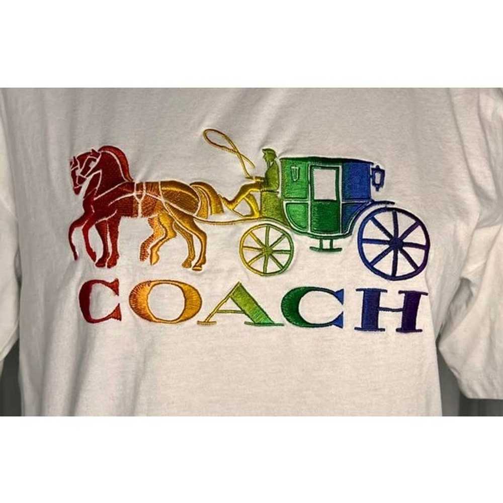 Coach Coach PRIDE Rainbow Neck Embroidered T Shir… - image 3