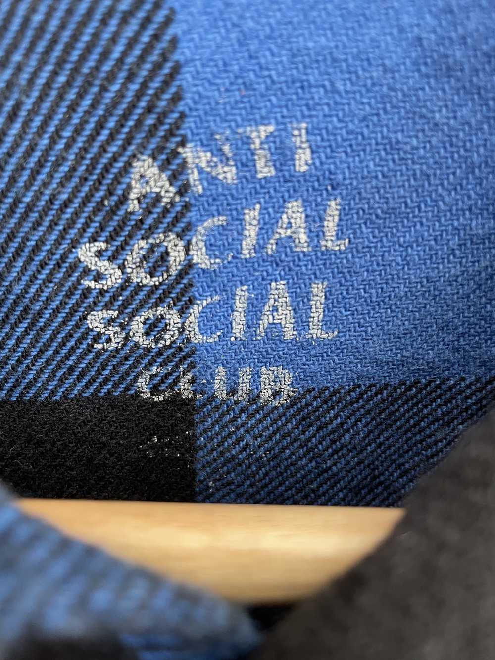 Anti Social Social Club ASSC Blue and Black Flann… - image 3