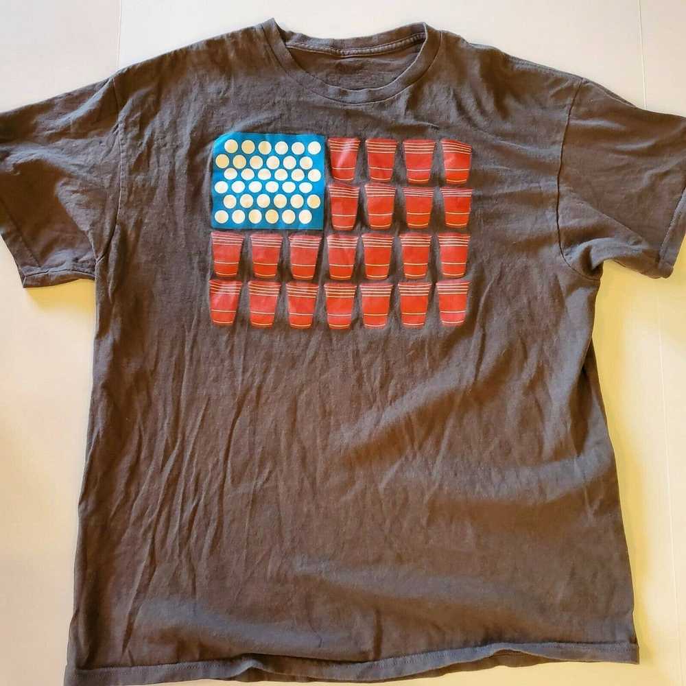 Vintage Vintage Spencers Gifts Beer Pong Tshirt X… - image 2