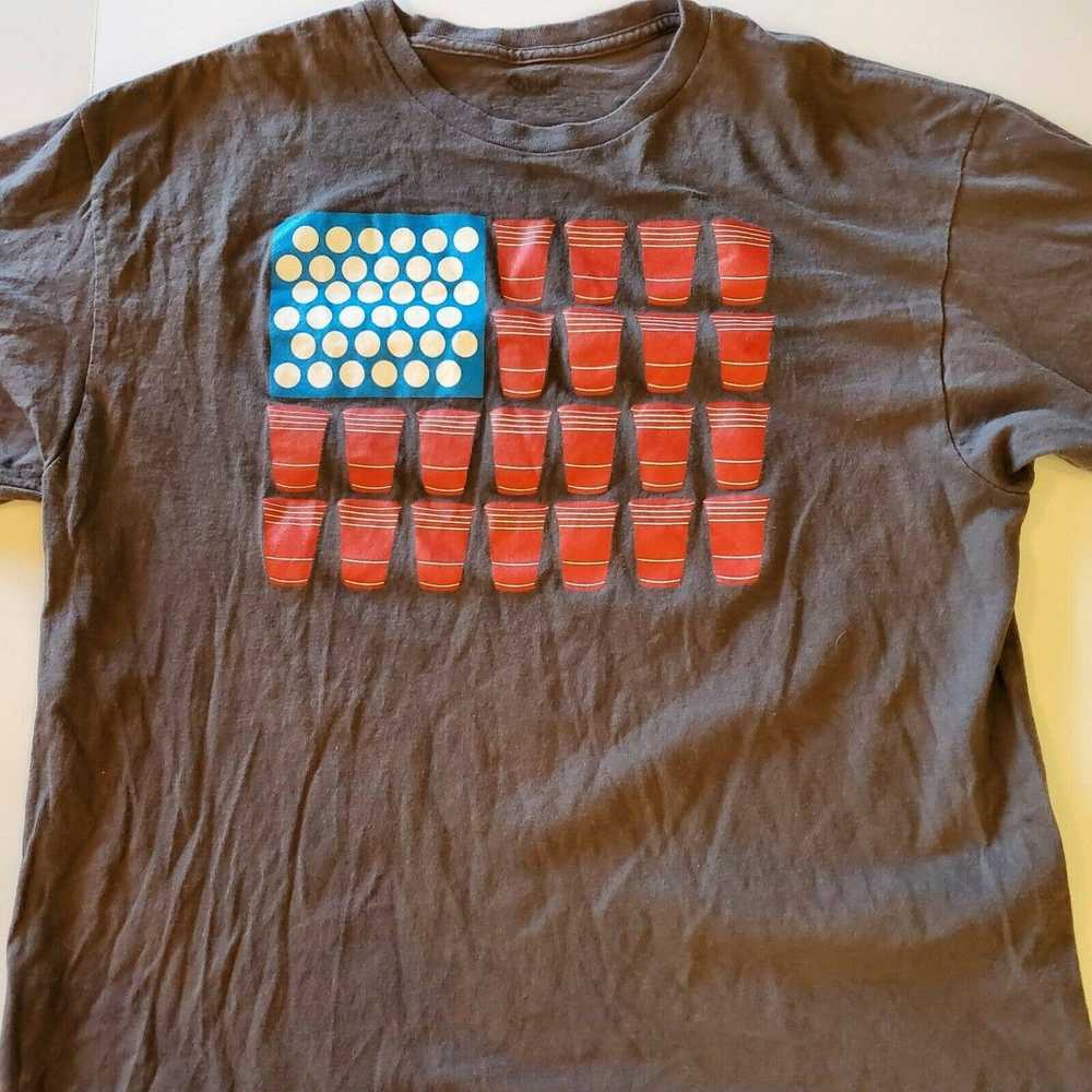 Vintage Vintage Spencers Gifts Beer Pong Tshirt X… - image 3