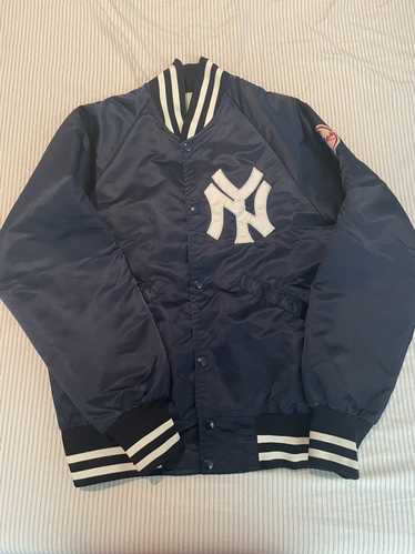 Vintage 80s New York Yankees Starter Jacket Mens XL MLB Baseball Satin Blue