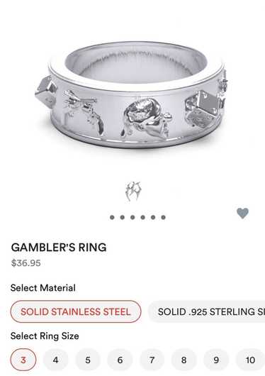 Jewelry × Streetwear Gamblers ring by Hard Jewelry